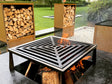 Bålgrill sort CUBY 80 x 80 x 80 cm